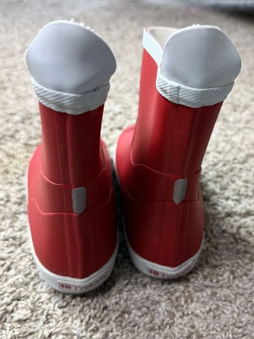 Tretorn Red and White Kids Rain Boots